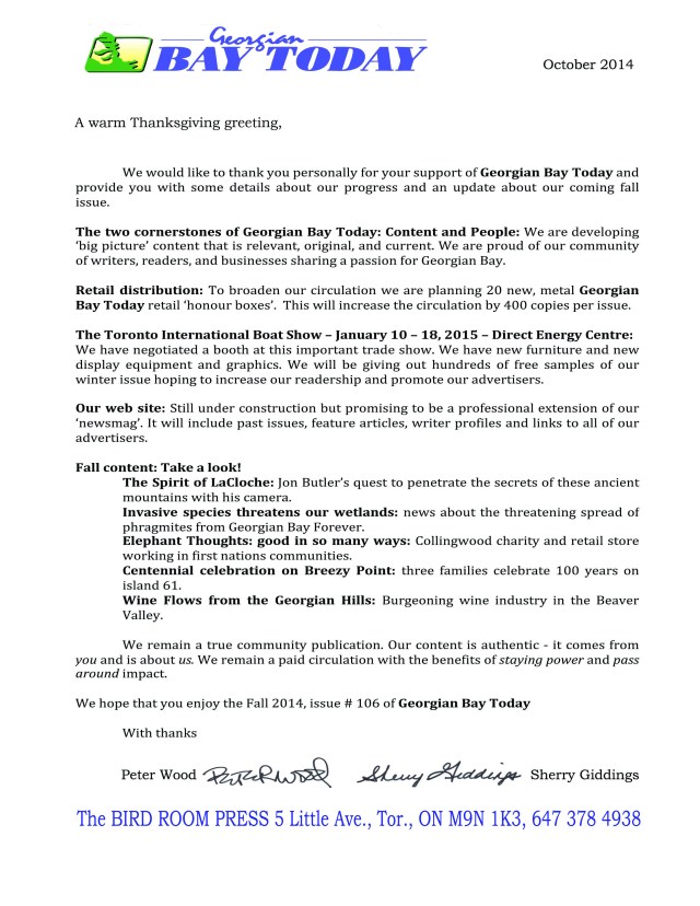 About Georgian Bay Today